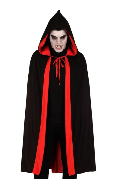Halloween Pelerin Çift Taraflı Kapüşonlu 90cm - Resim 4