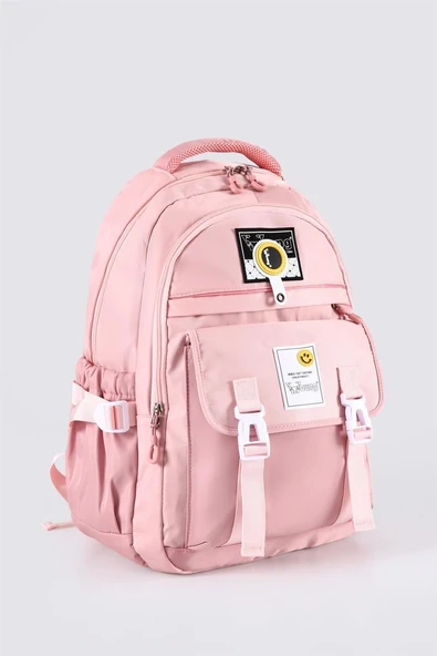 Young 51635 3 gözlü okul-srt çanta PEMBE - Resim 2