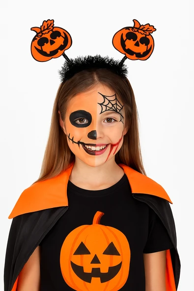Halloween Cadılar Bayramı Bal Kabağı Simli Taç ürün görseli 1