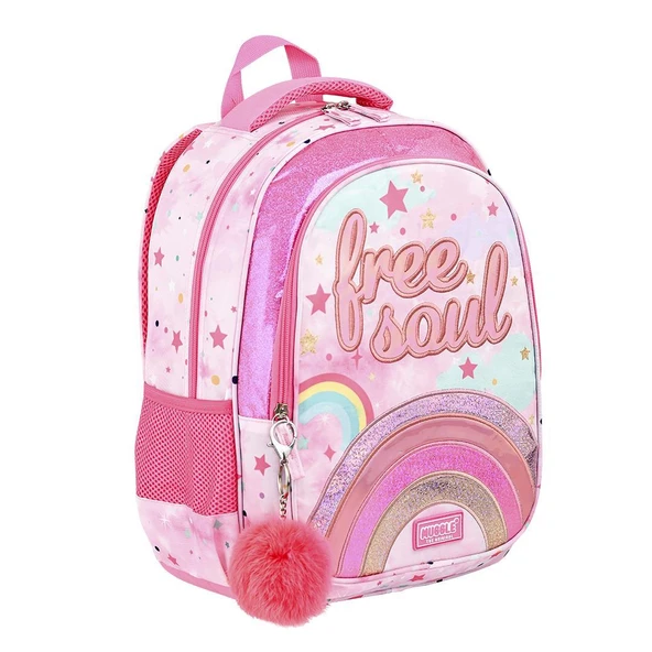 Okul çantası Muggle MU-9060 Glitter Rainbow - Resim 3