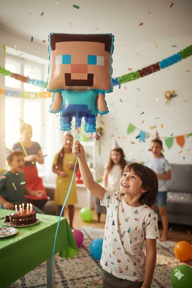 55 cm – Minecraft Temalı Folyo Balon Parti Süsü Dekoratif Balon ürün görseli 1