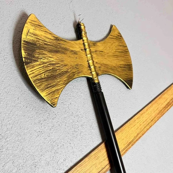 Halloween Çubuklu Çift Yönlü Eskitme Balta 100 Cm - Resim 2