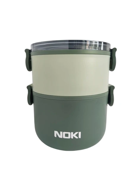 Noki Kids P.Çelik Beslenme Kabı 1600 ML Taş.Kulplu ürün görseli 1