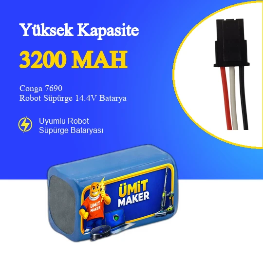 Conga 7690 Robot Süpürge 3200 mAh Batarya ürün görseli 1