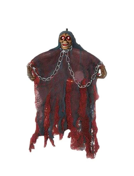 Halloween Cadılar Bayramı İskelet Korkuluk Işıklı Sesli 30 cm Kahverengi. Korku Aksesuarı ürün görseli 1