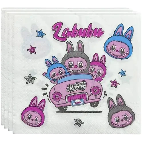 Labubu Temalı peç+taba+bard+pip+ban+sark set - Resim 10