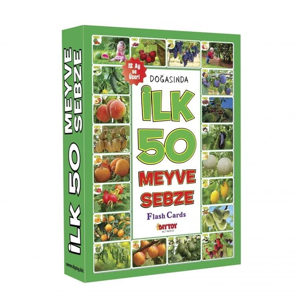 Diytoy Cards Book İlk 50 Meyve Sebze ürün görseli 1