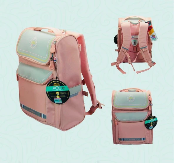 Hello Dragon Okul Çantası Model 14 Pembe CN0037 ürün görseli 1