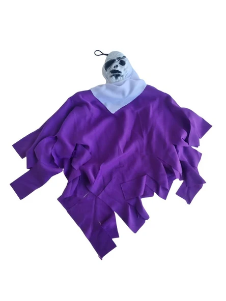 Halloween Cadılar Bayramı İskelet Çığlık Beyaz Tek Göz Korkunç Kapı Süsü ürün görseli 1