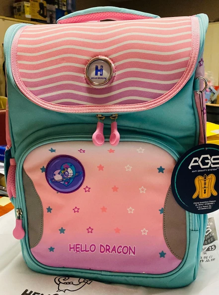 Hello Dragon Okul Çantası Model 16 Pembe CN0041 - Resim 2