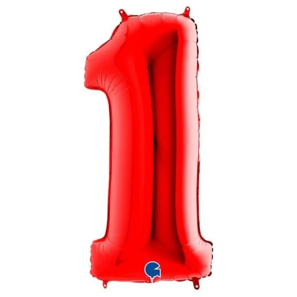 1 Yaş Kırmızı Folyo Balon 100x35cm ürün görseli 1