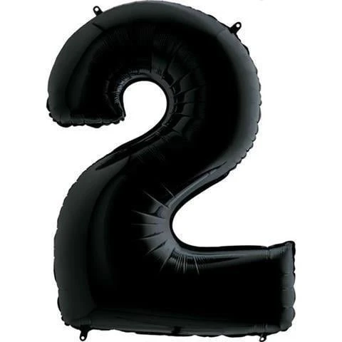2 Rakam Folyo Balon Siyah 40Inc 100cm ürün görseli 1