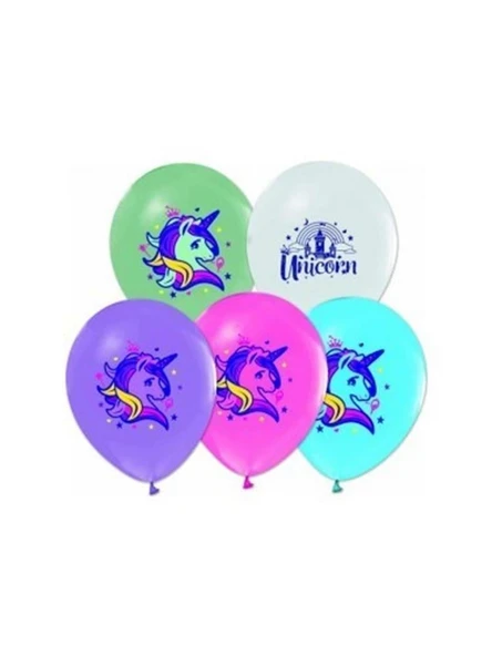 Balon unicorn lisanslı 8 li paket ürün görseli 1