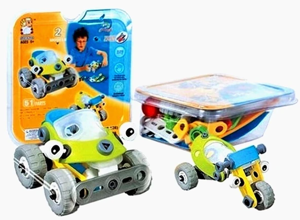 Build play 51 parça 2 model yapılabilen esnek oyun ürün görseli 1