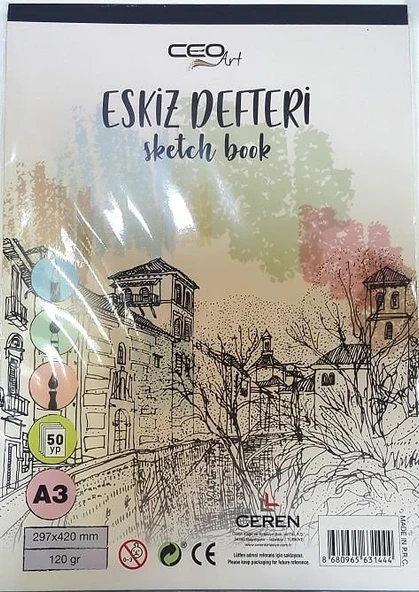 Ceoart Eskiz Defter A3 120Gr 50 Yp.CEO-ED0001 ürün görseli 1