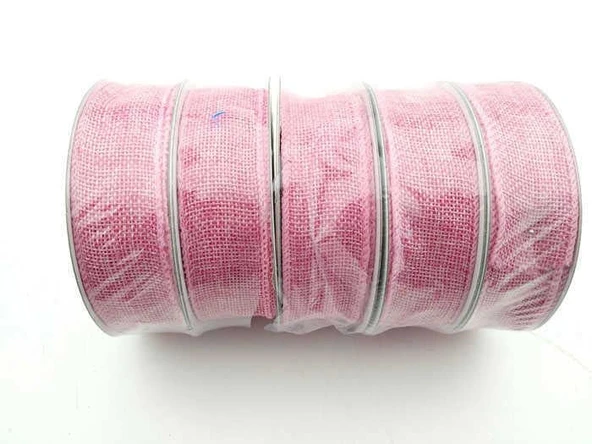 Kurdela jüt Kanavice 3cm PEMBE 10mt. - Resim 2