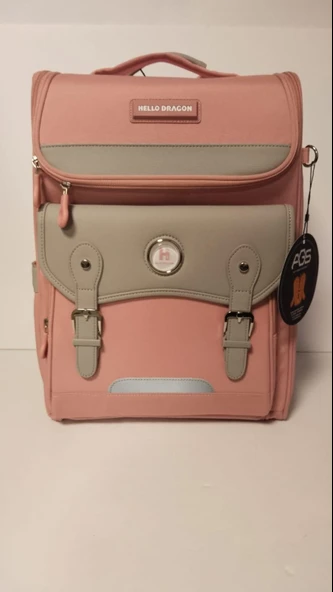 Hello Dragon Okul Çantası Model 13 Pembe CN0034 - Resim 3