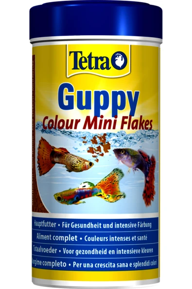 Tetra Guppy Colour Mini Flakes Lepistes Renk Yemi 250ml 75gr. ürün görseli 1