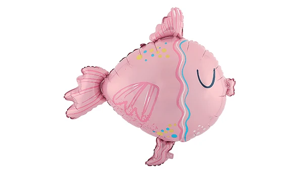 Folyo Balon 77x73 Balık Sevimli Pembe Balık ürün görseli 1