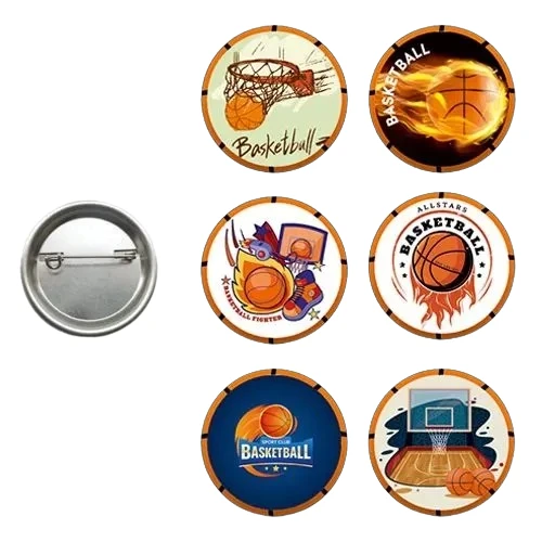 Lisanslı Yaka çanta rozeti BASKETBAL 6LI ürün görseli 1