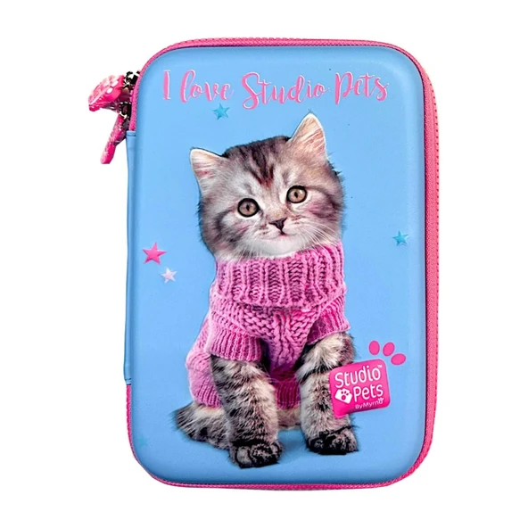 STUDİO PETS PT-7785 eva kalem çantas KEDİLİ-MAVİ ürün görseli 1