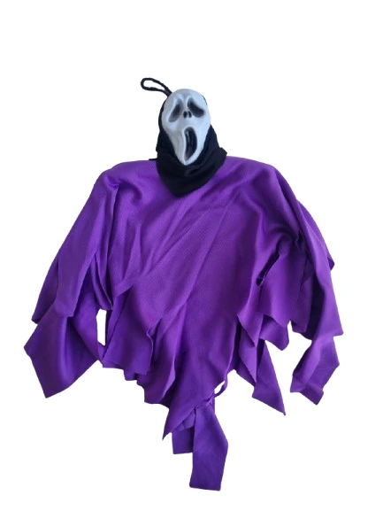 Halloween Cadılar Bayramı İskelet Çığlık Mor-Siyah Kapı Süsü ürün görseli 1