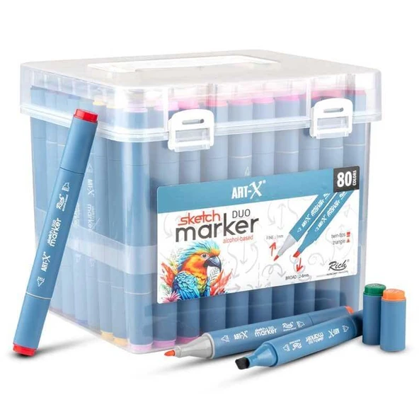 Rich Art-X Sketch Marker Duo 80 Li Set 18051 ürün görseli 1
