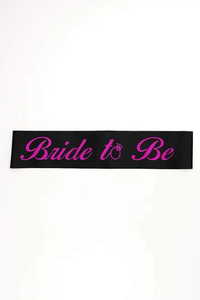 Bride To Be Kuşak Siyah Fuşya - Resim 6
