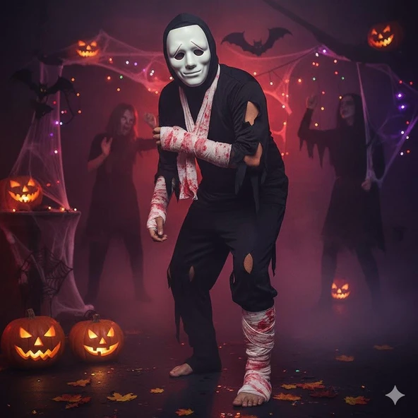 Halloween Cadılar Bayramı Dekor Örtüsü Kanlı 70 x 200 cm Sargı bezi Parti Aksesuarı ürün görseli 1
