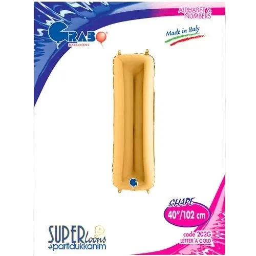 Folyo Harf I Gold 40 Inc 101 Cm GRABO - Resim 2