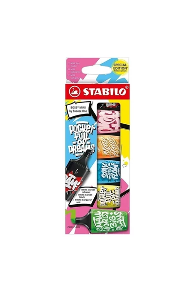 Stabilo Boss mini by snooze one 6lı fosforlu ürün görseli 1