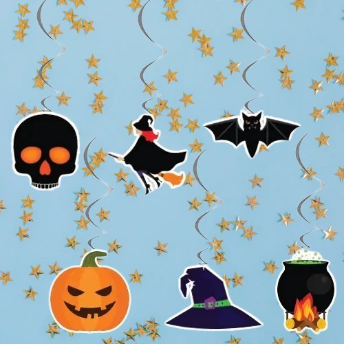 Asmalı Sarkıt süsü Halloween 6 lı Helezon - Resim 4