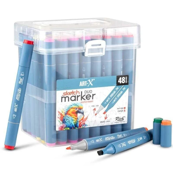 Rich Art-X Sketch Marker Duo 48 Li Set 18049 ürün görseli 1