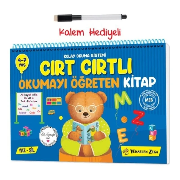 Yükselen Zeka Kolay Okuma Yazma CırtCırtlı Kitap Eğitici Çocuk Aktivite Kitabı ürün görseli 1