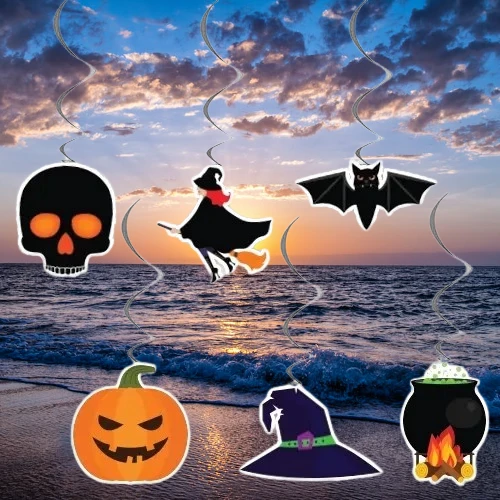 Asmalı Sarkıt süsü Halloween 6 lı Helezon - Resim 3