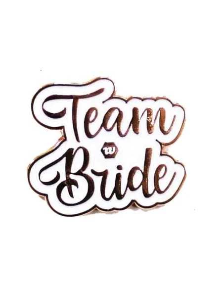 Team bride yaka rozeti beyaz üstü rosegold ürün görseli 1