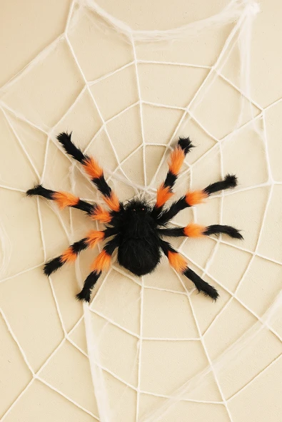 Halloween Örümcek Figür 50 Cm Siyah-Turuncu ürün görseli 1