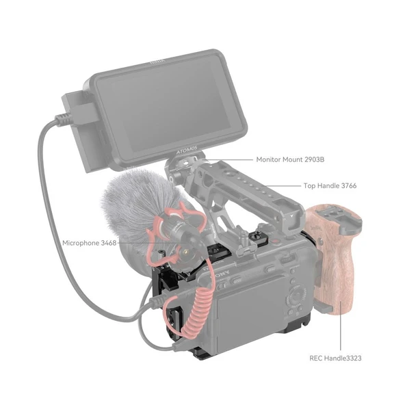 SmallRig 4183 Sony FX3 / FX3A FX30 için Kafes - Resim 5