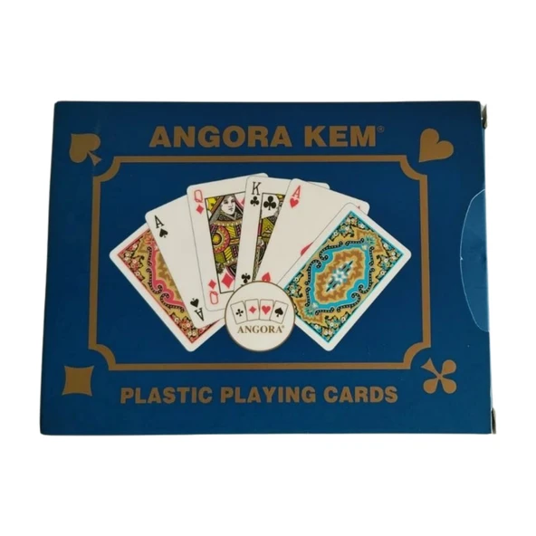 Angora kem plastik oyun kağıdı iskambil kağıdı 2Lİ ürün görseli 1