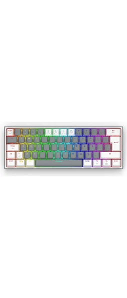 REDRAGON K616 FİZZ PRO RGB RED SWİTCH 2.4GHZ KABLOSUZ TÜRKÇE MEKANİK OYUNCU KLAVYESİ BEYAZ ürün görseli 1