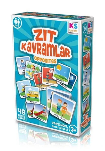 KS Zıt Kavramlar Kutulu - Çocuklar İçin Eğitici Kavram Oyunu ürün görseli 1