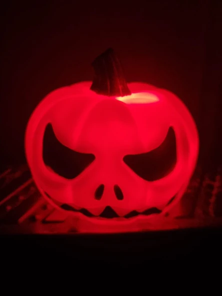 Halloween Cadılar B. Işıklı Balkabağı Beyaz10x8cm ürün görseli 1