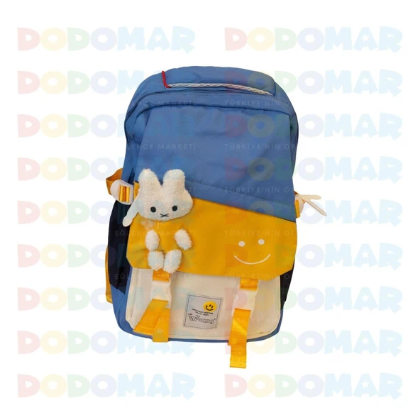 Young51665 ayıcık maskot 2göz okul sırt çantaMAVİ ürün görseli 1
