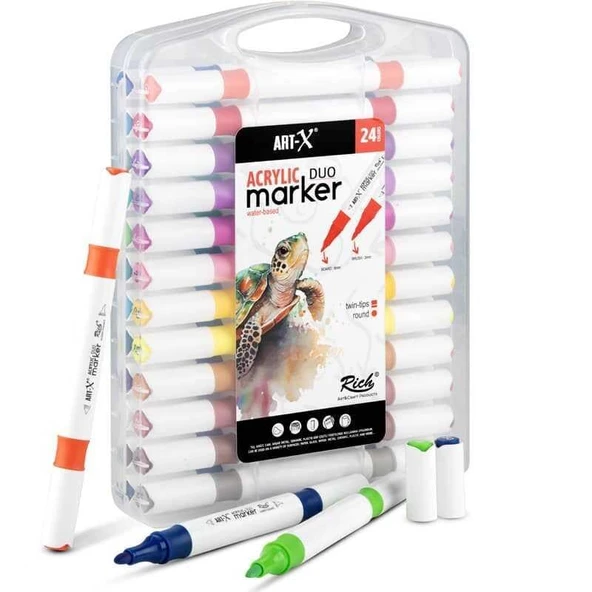 Rich Art-X Acrylıc Marker Duo 24 Lü Set 18054 ürün görseli 1