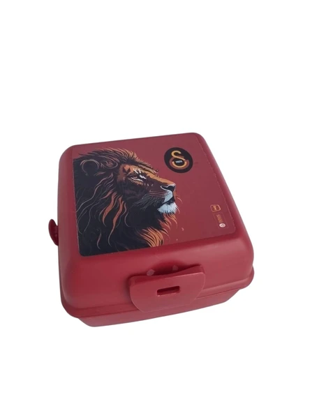 Galatasaray Aslanlı Beslenme Kabı Çatal Kaşık Seti Okul Lunch Box Seti ürün görseli 1