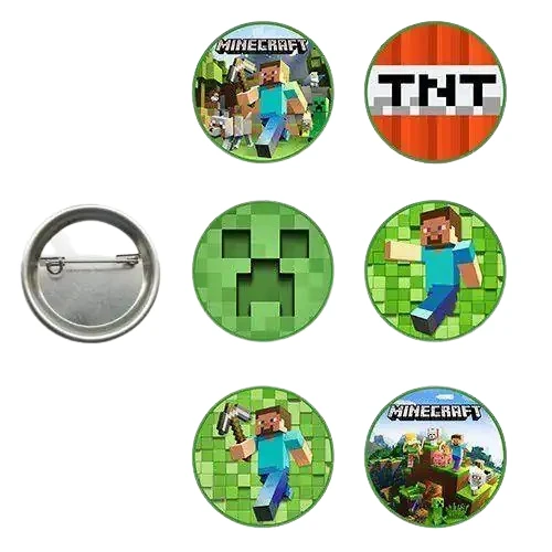 P.Lisanslı Yaka çanta rozeti MİNECRAFT 6LI ürün görseli 1