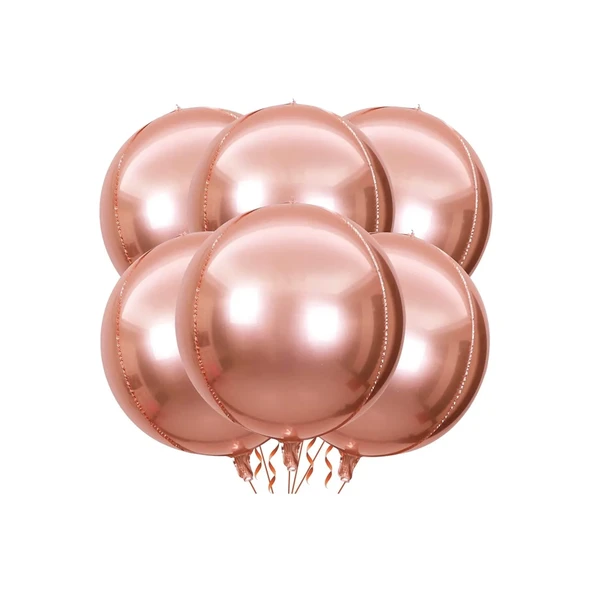 Folyo Balon 22 İnç KÜRE ROSE GOLD - Resim 2