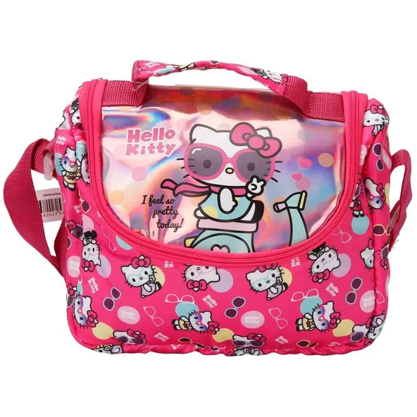 Hello Kitty Desenli Pembe Beslenme Çantası 3245 ürün görseli 1