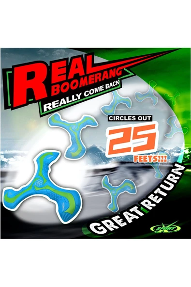 Araliko real bumerang YEŞİL - Resim 2