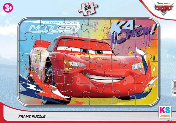 24 Parça Cars Arabalar Frame Puzzle - Çocuklar İçin Eğitici Yapboz ürün görseli 1